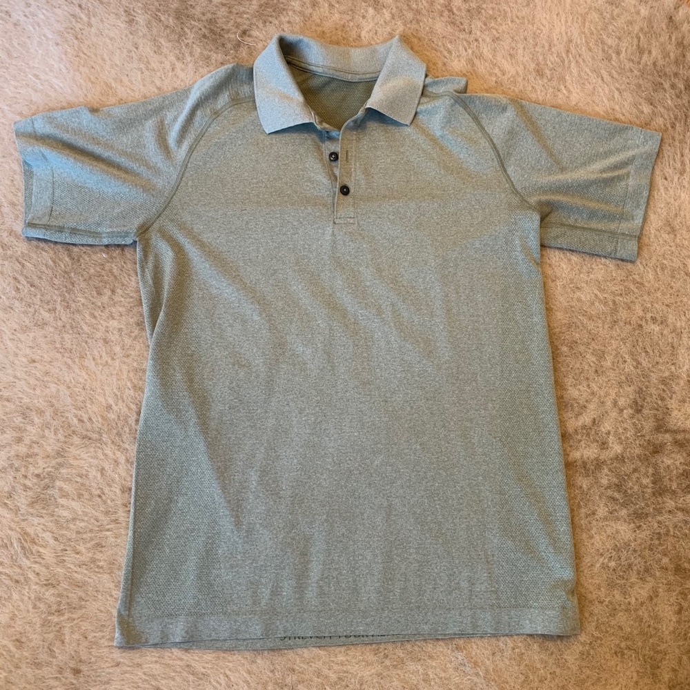 Men Lululemon Polo Medium Seafoam Green